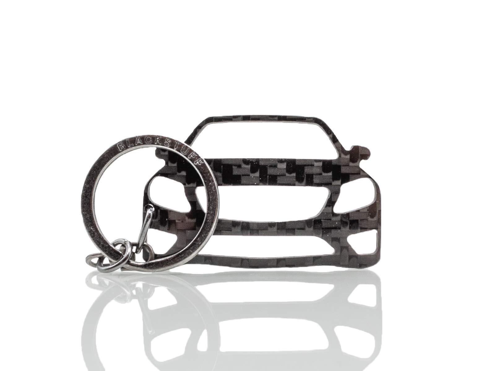BlackStuff Carbon Fiber Keychain Keyring Ring Holder Compatible with S Class W222 2014-2019 BS-606