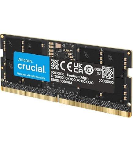 Crucial 64GB DDR5 RAM, 5600MHz (or 5200MHz or 4800MHz) Laptop
