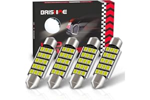 BRISHINE 4pcs 578 211-2 LED Bulbs, Super Bright Canbus Error Free 41MM 42MM 1.72” Festoon 212-2 569 LED Bulbs for Interior Dome Map Door Courtesy License Plate Lights, Xenon White