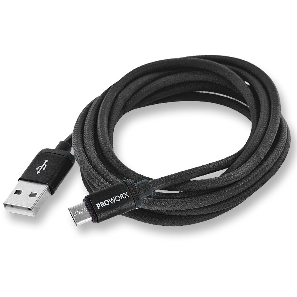 Amazon.com: Micro USB Cable, PROWORX 6FT Long Black Micro USB Cable Fast  Charging For LG Stylo 3,K20 Plus,X Charge,Fiesta,Rebel 2 LTE,K20 V,K8  2017,K4 2017 ...
