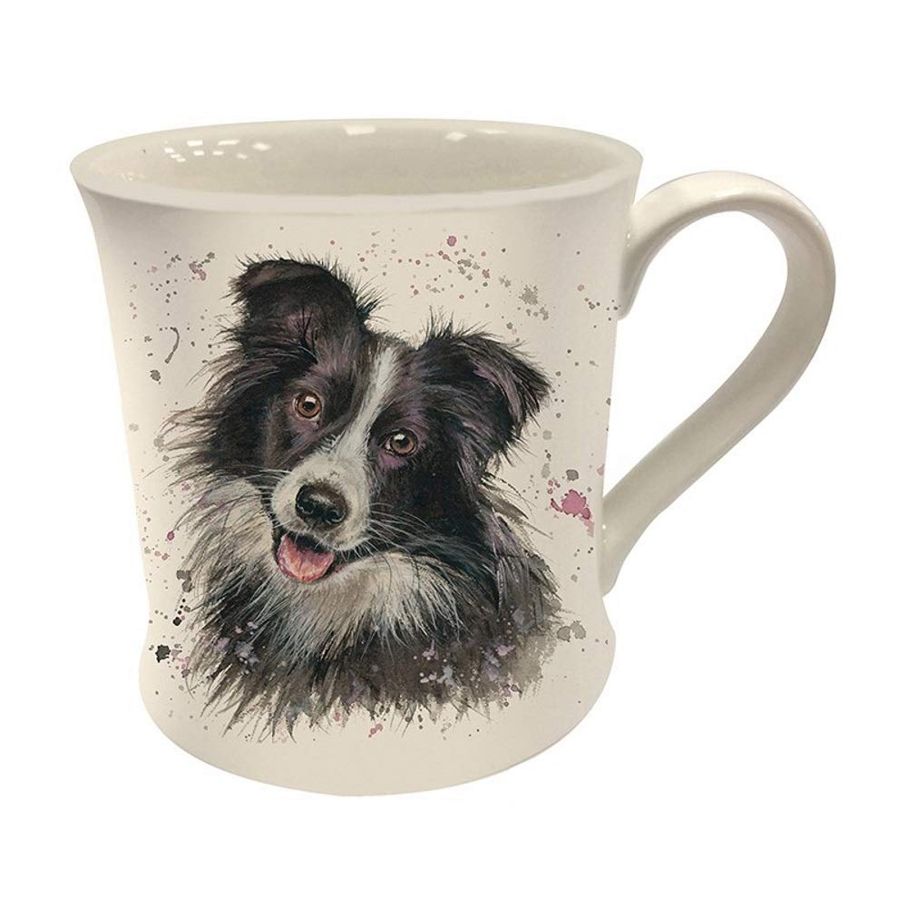 Bree Merryn Carson The Border Collie Fine Art China Mug, Gold Silver, JNS_474441