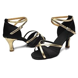 YKXLM Latin Dance Shoes Ballroom Women Salsa Tango