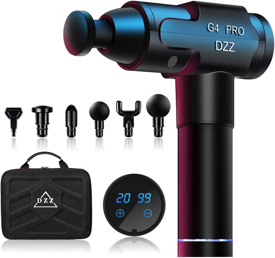 DZZ Massage Gun Percussion Handheld Electric Muscle Massager Professional Electric Body Massager & Featuring Quiet Glide Technology Portable Super Quiet Brushless Motor: Health & Personal Care