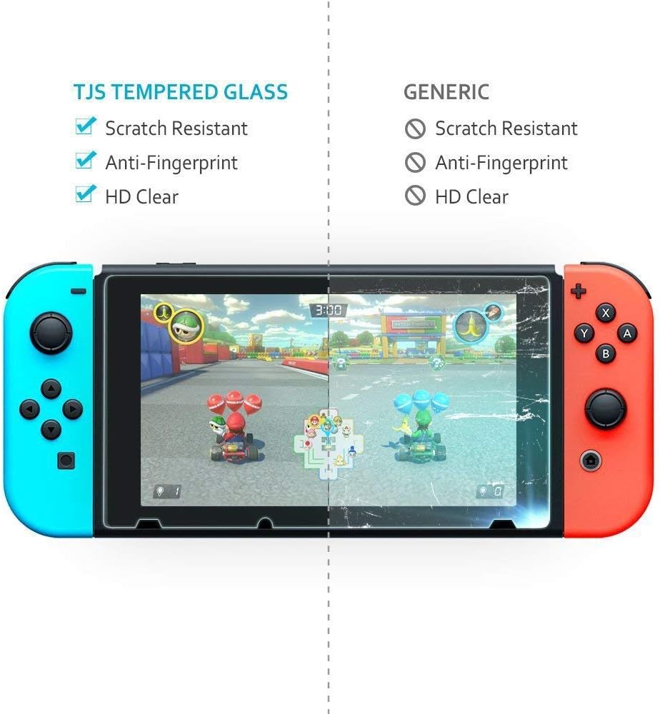 Maexus 2 Pcs Switch Screen Protector Tempered Glass Premium HD Clear Anti-Scratch Screen Protector for Nintendo Switch: Electronics