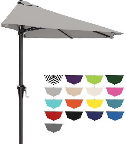 International Caravan St. Kitts 9-Foot Wall Hugger Patio Umbrella Navy Blue, 9 ft, YF-1147-2.7M-NV : Patio, Lawn & Garden