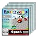 Brickyard Building Blocks Compatible with Lego Baseplate - Pack of 4 Large 10 x 10 Inch Base Plates for Toy Bricks, STEM Activities & Display Table - Gray