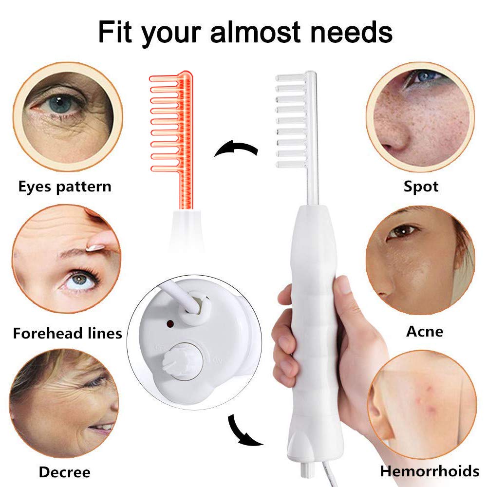 High Frequency Facial Device, Portable Handhold Frequency Device with 7 Wands: Beauty