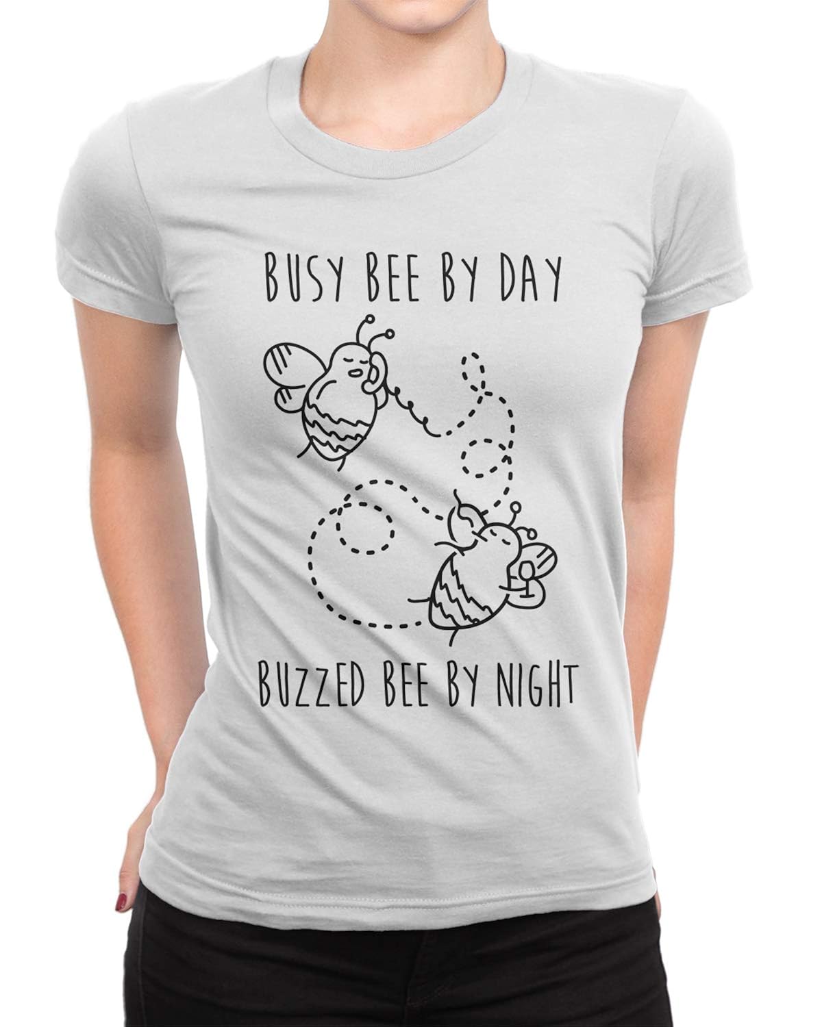 Busy Bee By Day Buzzed Bee By Night T Shirt Stellanovelty
