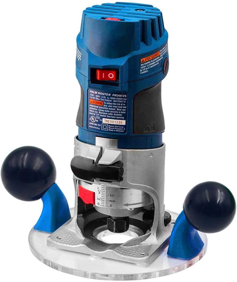 Asdomo Router Base with Handles Palm Router FixedBase Compact Guide