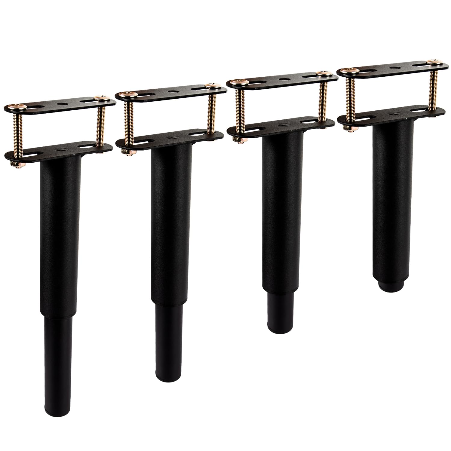 TCHOSUZ 6-11 inch Adjustable Metal Furniture Legs, Pack of 4 T-Shaped Stainless Steel Heavy Duty Bed Center Frame Slat Support Legs DIY Replacement Feet for Sofa Couch Table Cabinet