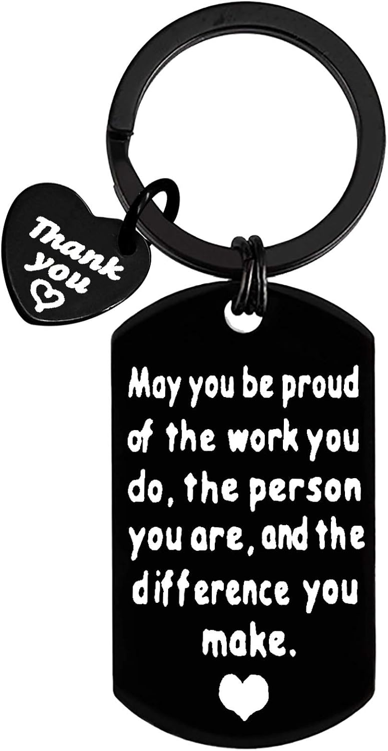 PLwelth Inspirational Bee Keychain - Cute Appreciation Gift For Teachers, Friends, Coworkers - Stainless Steel Keyring - View #10
