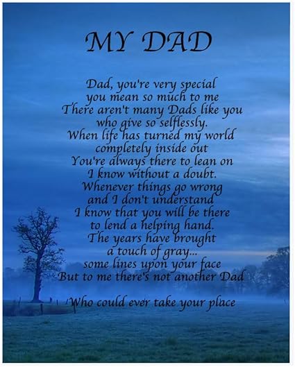 Print City Poems Poesia In Inglese My Dad Personalizzata Idea Regalo Per La Festa Del Papa Compleanno Natale Anniversario Sposi O Fidanzati Perfetta Da Incorniciare Amazon It Casa E Cucina