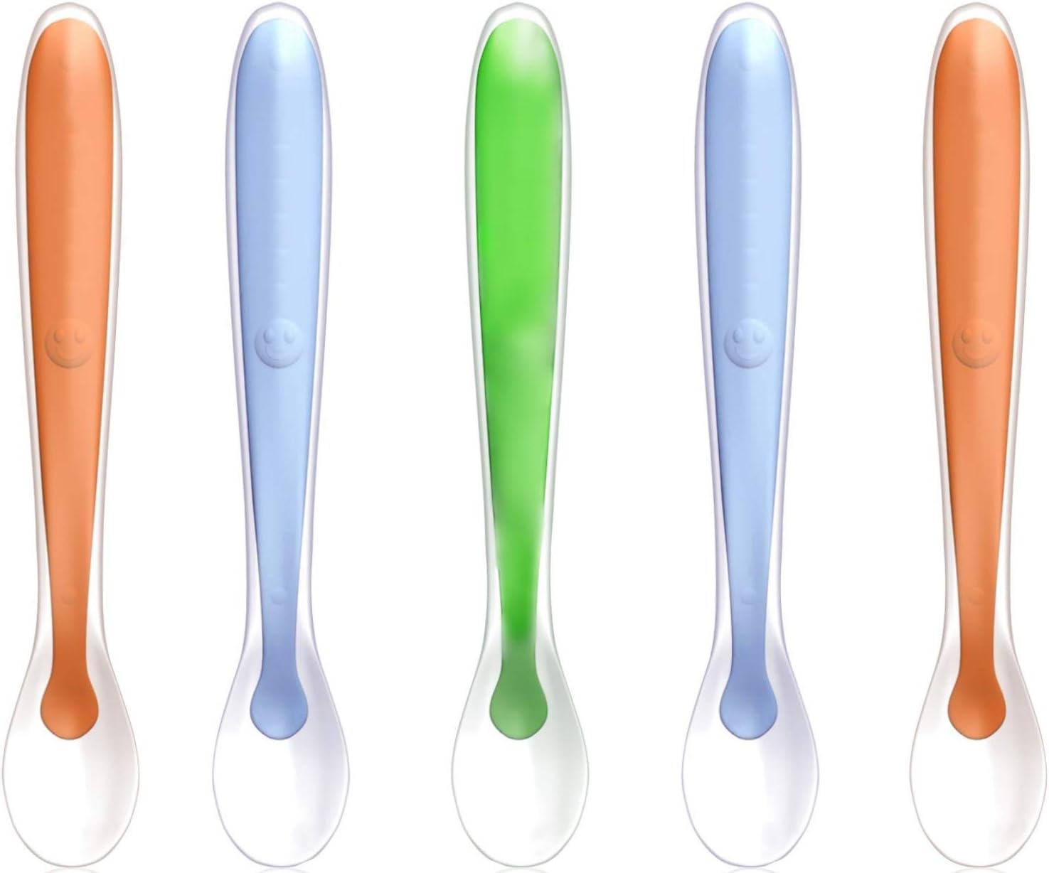 Soft Tip Silicone Baby Spoon – Gum Friendly Spoons for Infant Baby Training Gift Set 5 Pack – BPA and Phosphate Free | Perfect for Baby Feeding and Self Feeding & Teething