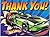 HOT Wheels Speed City Thank YOU Cards 4" X 5" (Pack of 8)