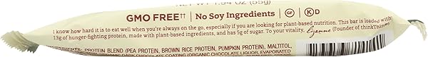 THINK!, VEGAN/PLANT BASED HIGH PROTEIN BARS – SEA SALT ALMOND CHOCOLATE, 13G PROTEIN, 5G SUGAR, NO ARTIFICIAL SWEETENERS, GLUTEN FREE, NON GMO PROJECT VERIFIED, 1.94OZ BAR