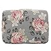 kayond Water-Resistant Canvas 13.3 Inch Laptop Sleeve-White Rose