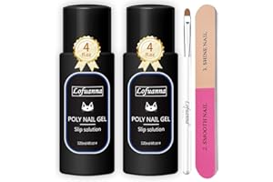 Lofuanna Poly Gel Nail Kit Slip Solution 240ML Nail Extension Slip Solution Quick Poly Nail Gel Slip Solution Nail Gel Liquid Solution, for Poly Nail Nail Builder Gel for Beginner