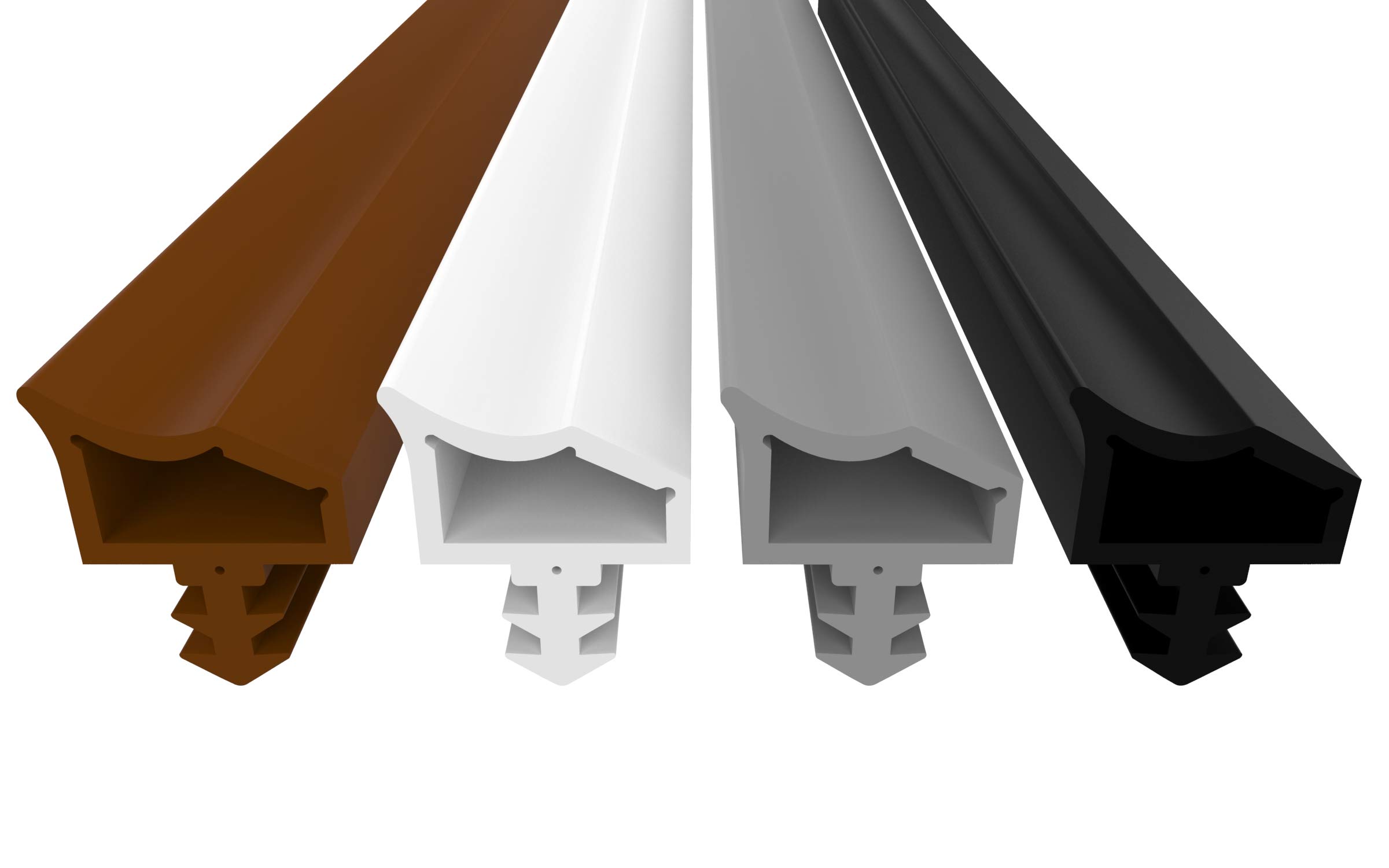 Door Seal Against Draughts, Noise and dust, Saves Heating Costs, Sealing, Sealing Tape, 4 mm Slot Width 7 mm Slot Depth 12 mm fold, Steel Frame Seal, Rubber Seal, Room Door Seal, Black 5m