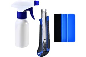 VELIMAX Window Film Application Tools, 3 Pieces Window Tint Kit, Professional Car Glass Film Tools Set, include Squeegee, Spray Bottle, Utility Knife