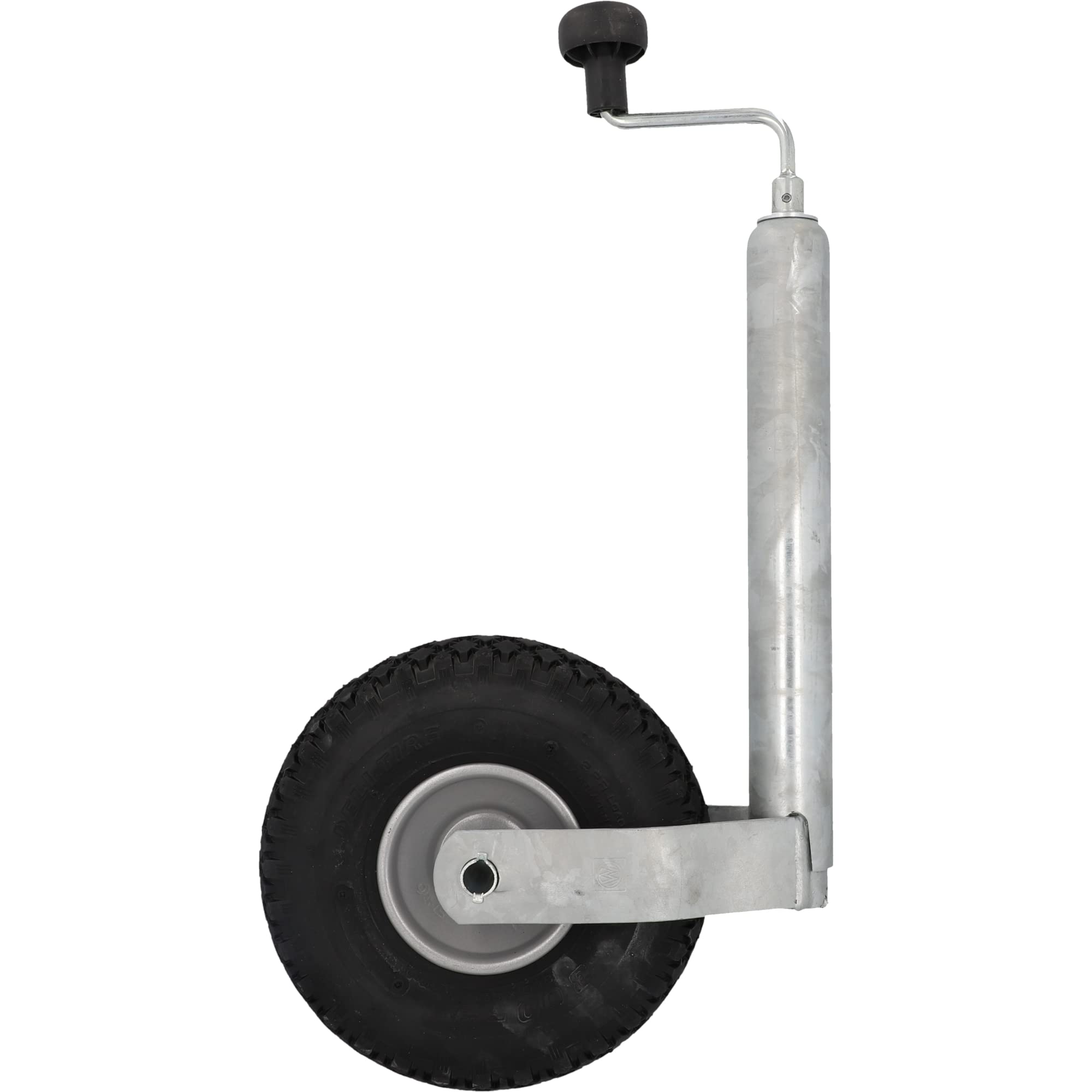 Cartrend 80144 Trailer support wheel for camping and transport trailers, galvanized, 48 mm, pneumatic tires