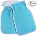 Exfoliating Bath Mitt with Natural Fiber (2 Pack, Blue)