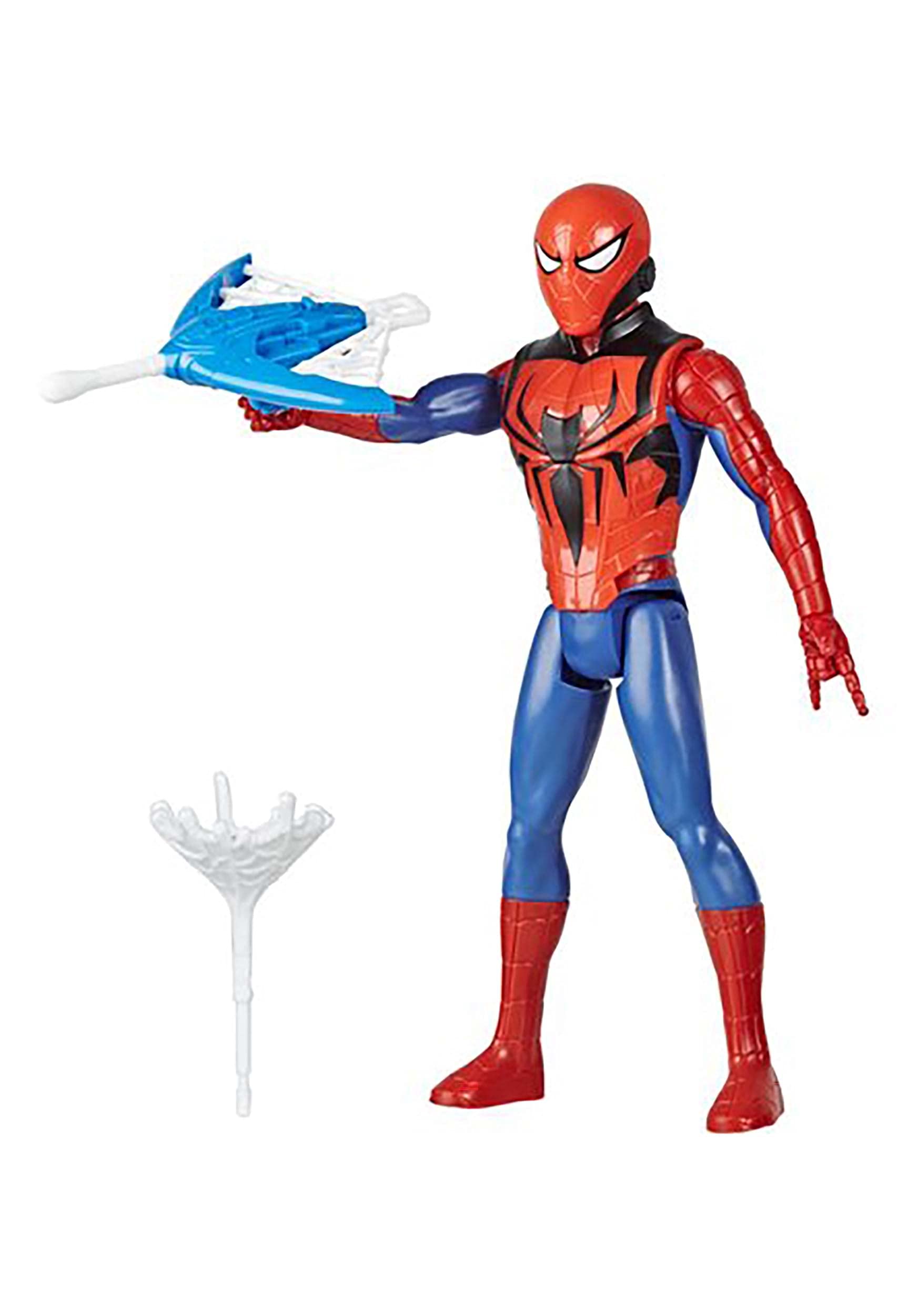 Marvel Spider-Man Titan Hero Series Blast Gear Action Figure Toy with Blaster, 2 Projectiles and 3 Armour Accessories, for Children Aged 4 and up