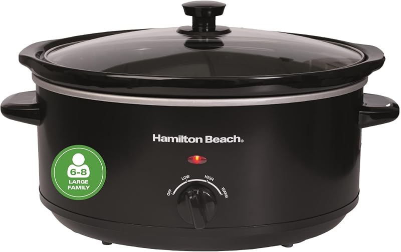 Hamilton Beach 6.5L Slow Cooker HBSC070B 240W Energy Efficient Black