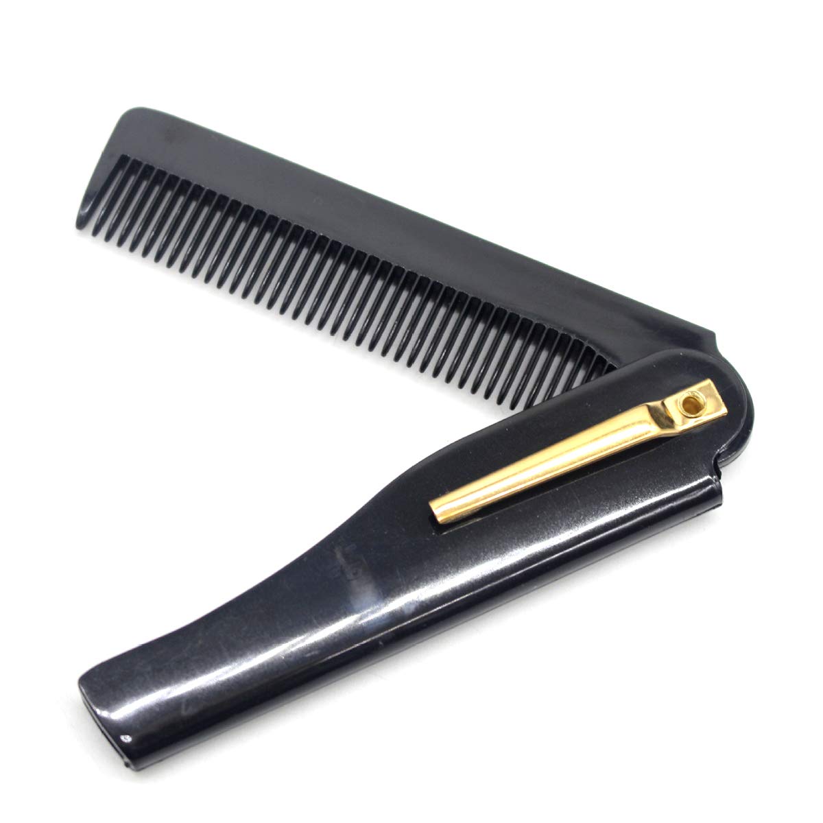 Folding Sandalwood Beard Comb Pocket Comb for Men Folding Beard & Moustache Comb Travel Pocket Portable Hairstyling Comb Comb Perfect for Travel and Everyday Carry Men’s Grooming Comb