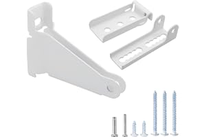 MIRFANE Reinforced Storm Door Closer Bracket Kit, Heavy-Duty Screen Door Closer Replacement Part for Andersen, Emco, Larson & Pella 40201 Door Repair Kits, Protecting Doors from Strong Wind Damage (White)