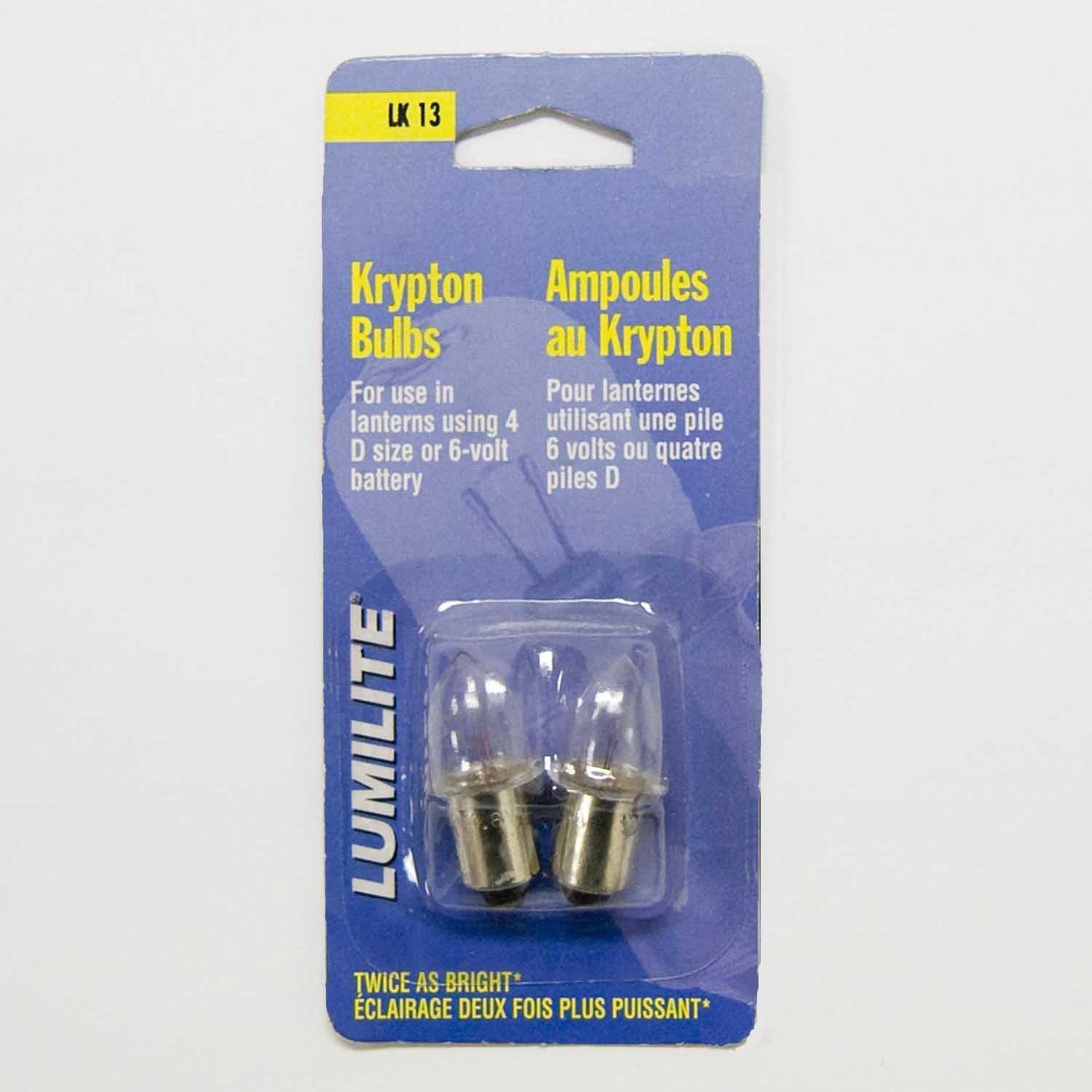 Lumilite LK13 Krypton 4.8V 0.75A Gas Flange Base Bulb for 6Volt/4D