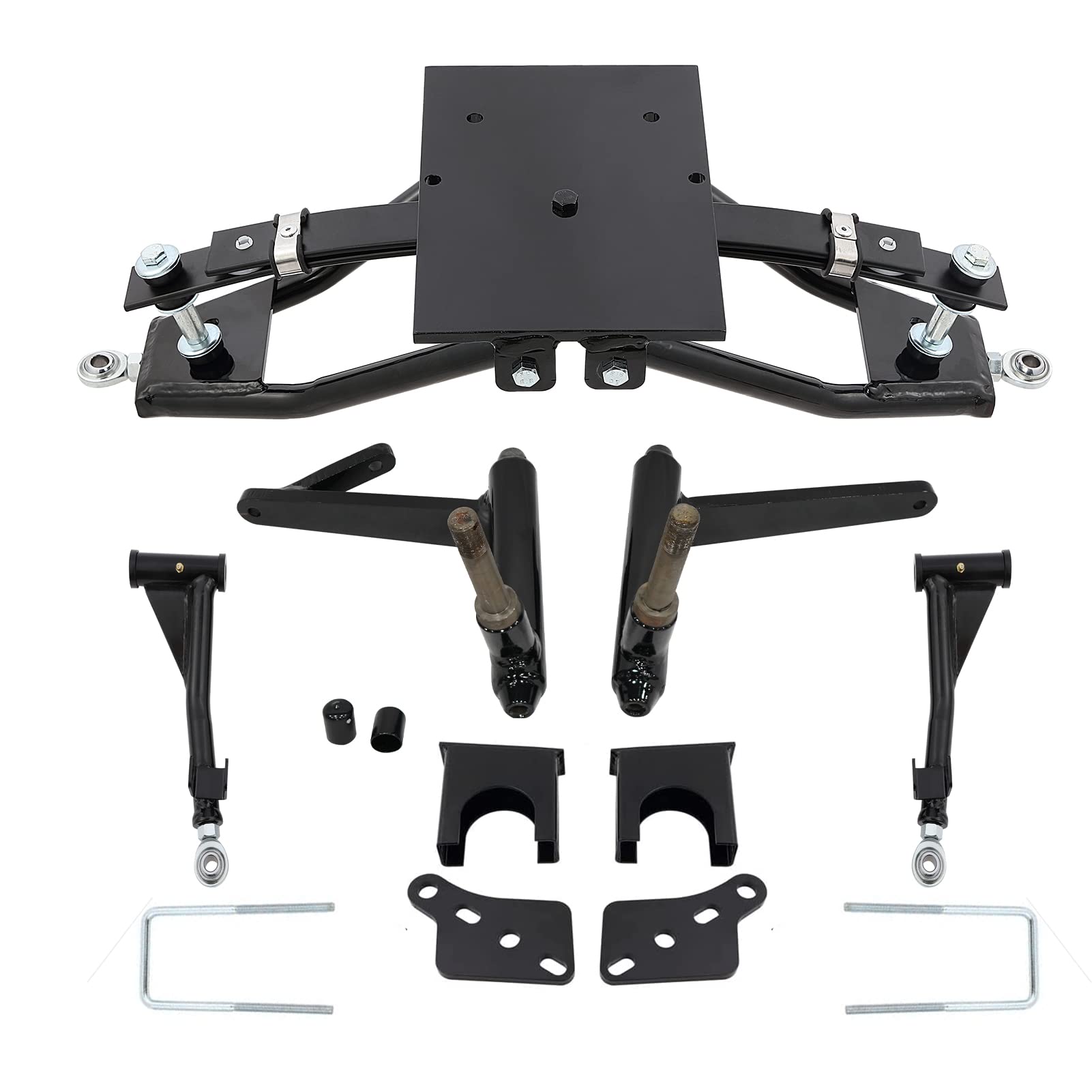 Photo 1 of Heavy Duty 6" Double A-Arm Golf Cart Lift Kit, with 1982-2004 Club Car DS Gas & Electric Golf Carts, Steel Black