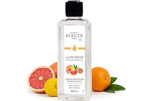Grapefruit Passion | Maison Berger - Lampe Berger Fragrance Refill for Home Fragrance Oil Diffuser - Purifying and perfuming 