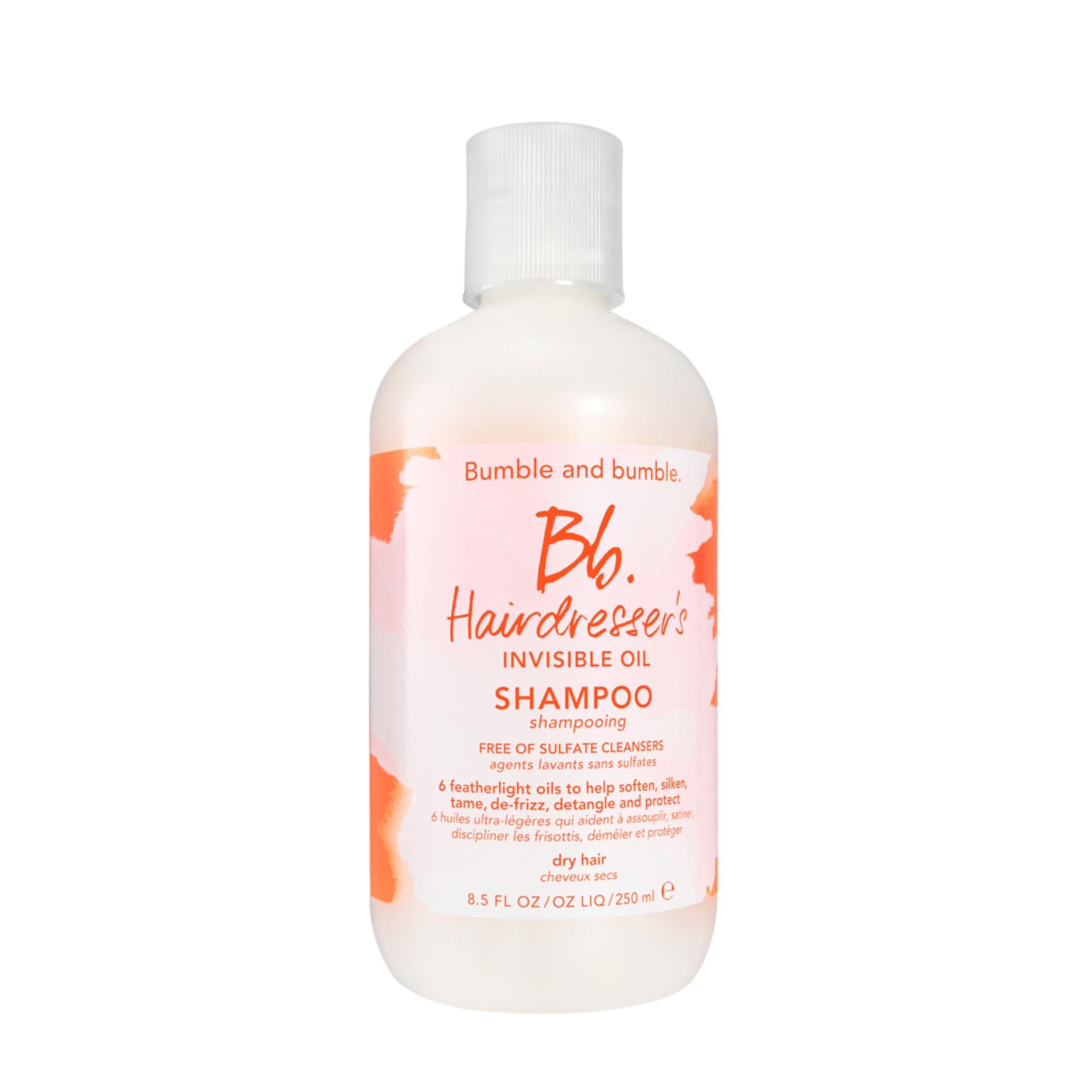 Bumble and bumble. Hairdresser's Invisible Oil Hydrating Shampoo | Hydrating, Anti Frizz, Softening, Color Safe | Curly, Wavy, Straight | With Argan Oil, Coconut Oil + Grapeseed Oil, 250 ml