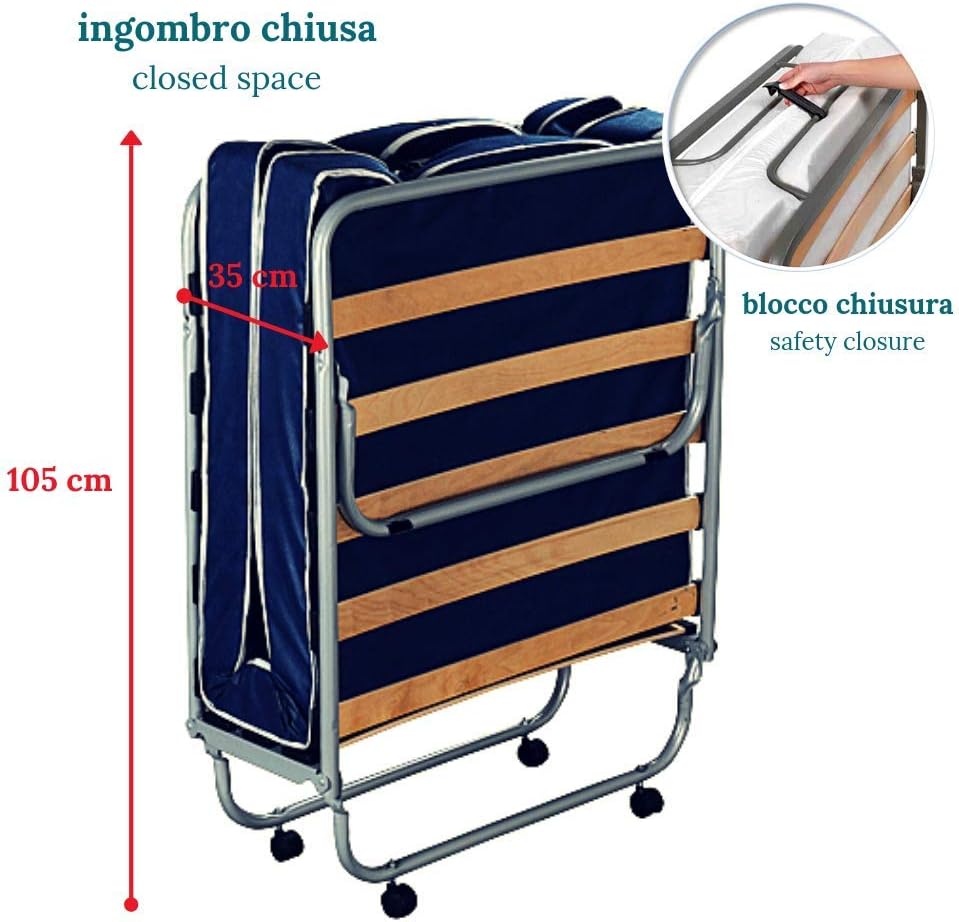 EVERGREENWEB Best Single Folding Bed with Mattress 10 cm Height - Image 5