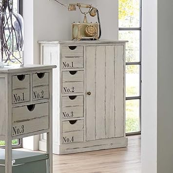 Massivholz Kommode Weiß