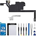 DGSCSMY for iPhone 13 Pro Earpiece Speaker Flex Cable Replacement Kit 13Pro OEM Fix Ear Speaker Connector Proximity Sensor with Repair Fix Tools Kit Waterproof Sticker A2636 A2638 A2639 A2640 A2483