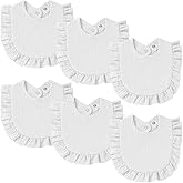 Oiomniv Muslin Baby Bibs, 6-Pack Bandana Drool Bibs Soft Cotton Adjustable Unisex Newborn, Toddler for Drooling Teething