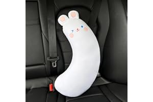 BNTR Car Seat Belt Pillow Stocking Stuffers Cute Toy Rabbit Safety Seatbelt Shoulder Pad Auto Accessory Neck Cushion Protector Seatbelt Shoulder Protector Sleeping Pillow Nice Gift (Rabbit)