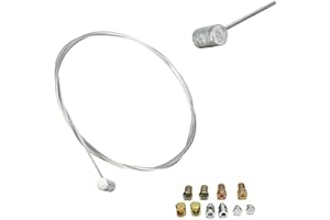 ZBGUN 1 PC Car Brake Clutch Cable, Multifunctional Emergency Brake Cable Connector Modification Repair Kit, Repair Replacement Accessories, Compatible with Cars, Off-Road, and Motorcycles (Silver)