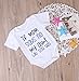 Lily.Pie Toddler Baby Boys Girls Aunt Funny Bodysuits Newborn Cotton Rompers (3-6M, Blue Letter)