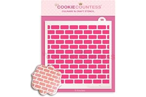THE COOKIE COUNTESS, INC The Cookie Countess Brick Wall Stencil