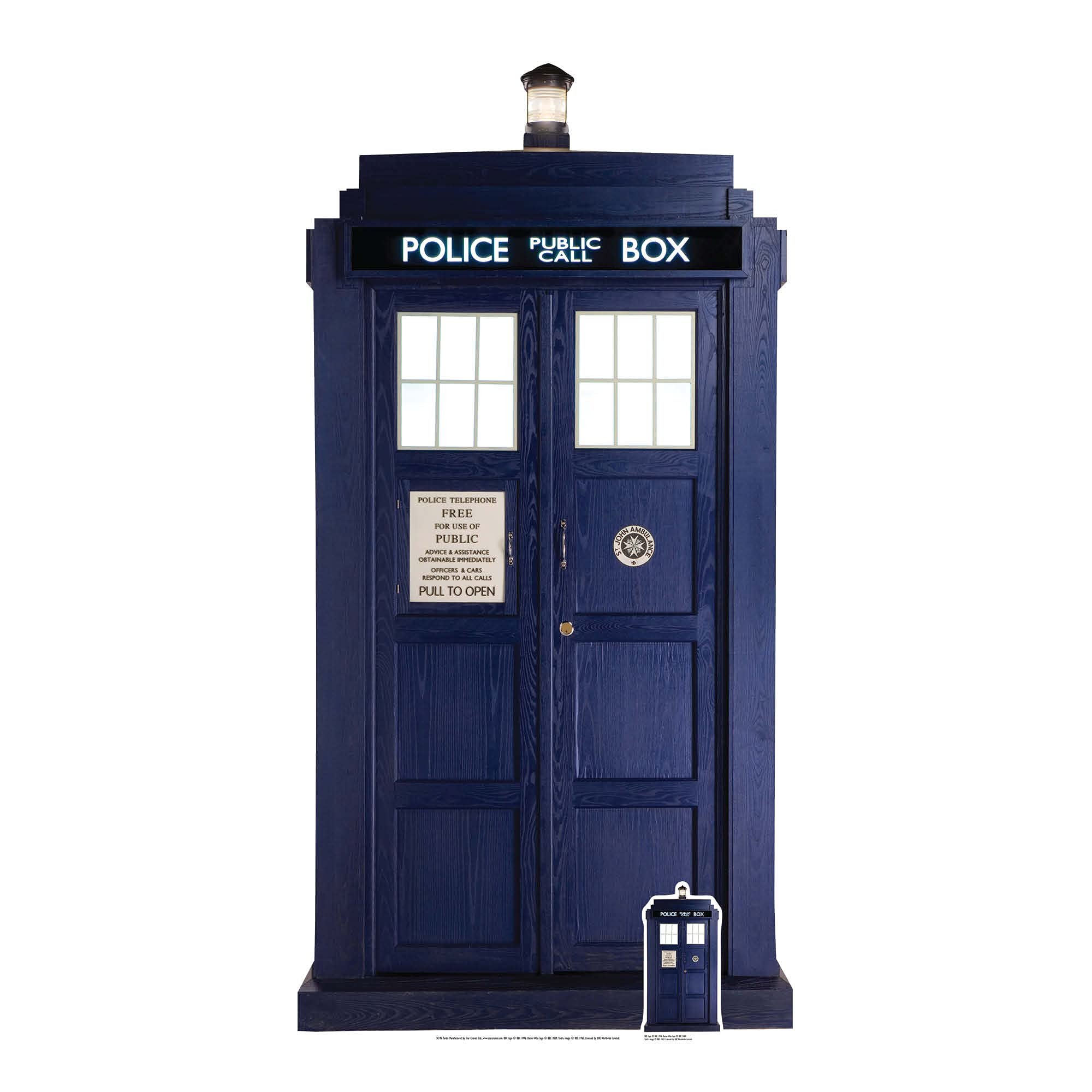 Star Cutouts SC195 Doctor Who TARDIS Large 2/3 Size Cardboard Cutout – Classic Police Box Display for Whovians, Events & Gifts