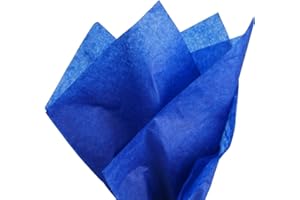 PMLAND 100 Sheets Blue Tissue Wrapping Paper Bulk 20 x 15 Inches for Gift Favor Bags Boxes Flowers Packaging Crafts DIY Art Projects and Party Decorations