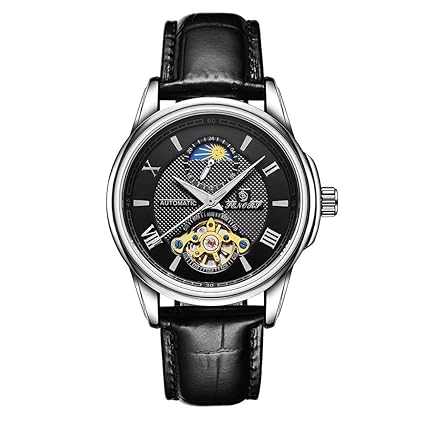 Senors Luxury Business Watch Automatic Self-Wind Mechanical Leather 3Atm Water-Resistant Men Wristwatch Luminous Male, J2350Sb