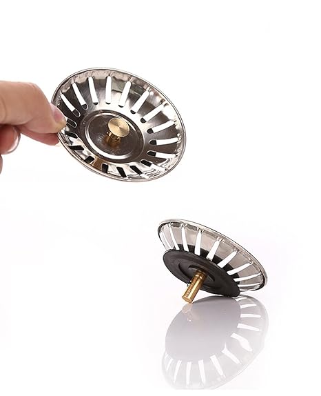 Kitchen Sink Strainer Plug Extra Wide Better Fit Stainless Steel