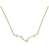 PAVOI 14K Gold Plated Astrology Constellation Horoscope Zodiac Necklace 16-18