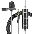 BOYA BY-M1S Professional Lavalier Lapel Microphone Omnidirectional Condenser Mic for iPhone Android Smartphone DSLR Camera, Camcorders, Audio Recorders, PC Laptop Recording