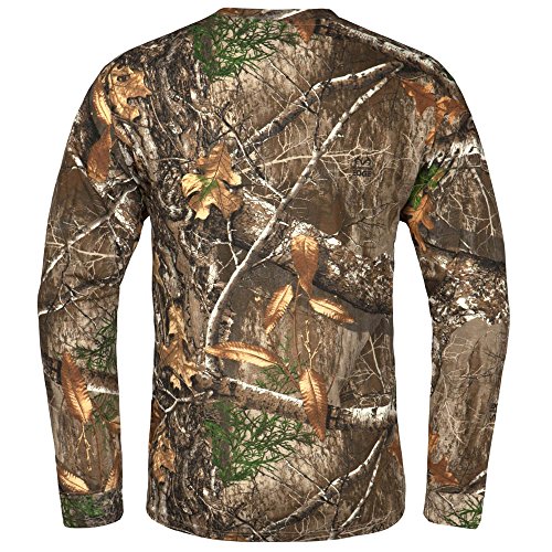 Scent Blocker Men's Long Sleeve Cotton T-Shirt (Realtree Edge, Large)