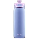 Ello Kids Pop & Fill 18oz Stainless Steel Water Bottle with Quick Fill Technology, Double-Wall Vacuum Insulation, Leak Proof Locking Lid, Sip & Chug, BPA Free, Gifts for Girls Boys, Purple Holographic
