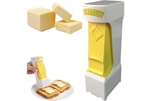 One-Click Butter Cutter Slicer and Dispenser - Stainless Steel Blade for Cold Stick Butter, Margarine & Soft Block Cheese - P
